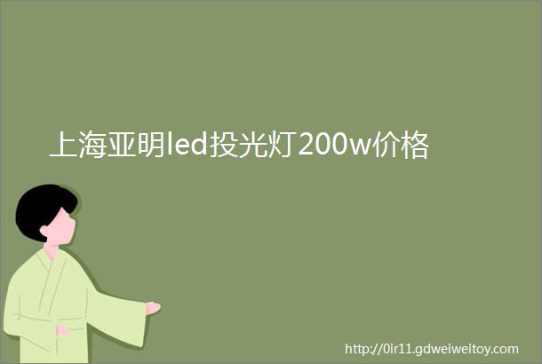 上海亚明led投光灯200w价格